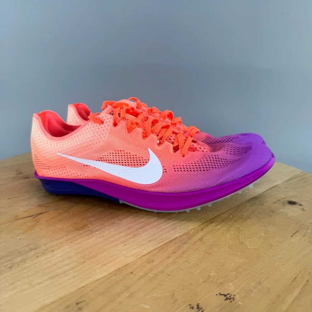 Nike ZoomX Dragonfly 2 Mens Size 9.5 Track Spikes Bright Mango White Purple NEW